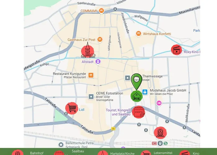 Lejlighed Zentral Gelegenes 3 Schlafzimmer - Mit Einzelbetten Bis 7 Personen Neustadt an der Weinstraße